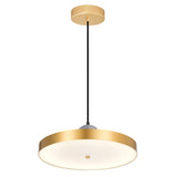 1156P16-625 Saleen LED Pendant With Sun Gold & Black Finish