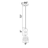 1156P4-625 Saleen LED Mini Pendant With Sun Gold & Black Finish