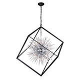 1178P44-20-601 Starburst 20 Light Chandelier With Chrome & Black Finish