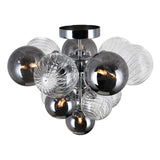 1205C16-6-601 Pallocino 6 Light Flush Mount With Chrome Finish