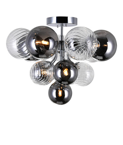 1205C16-6-601 Pallocino 6 Light Flush Mount With Chrome Finish