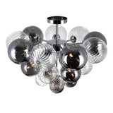 1205C25-10-601 Pallocino 10 Light Flush Mount With Chrome Finish