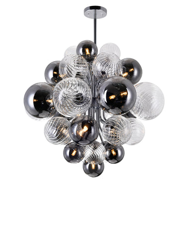 1205P25-15-601 Pallocino 15 Light Chandelier With Chrome Finish