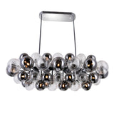 1205P39-27-601 Pallocino 27 Light Island Pool Table Chandelier With Chrome Finish