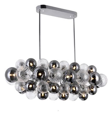 1205P39-27-601 Pallocino 27 Light Island Pool Table Chandelier With Chrome Finish