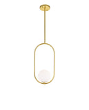 1212P8-1-169 Celeste 1 Light Mini Pendant With Medallion Gold Finish