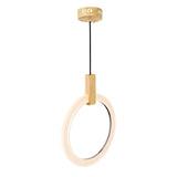 1214P16-1-236 Anello LED Pendant With White Oak Finish