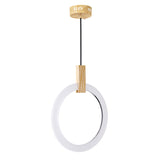 1214P16-1-236 Anello LED Pendant With White Oak Finish