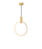 1214P16-1-236 Anello LED Pendant With White Oak Finish