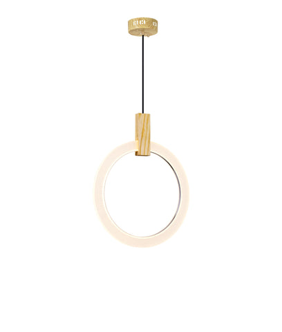 1214P16-1-236 Anello LED Pendant With White Oak Finish