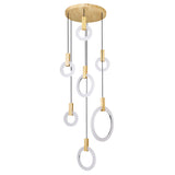 1214P28-7-236 Anello LED Pendant With White Oak Finish