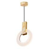 1214P8-1-236 Anello LED Mini Pendant With White Oak Finish