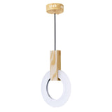 1214P8-1-236 Anello LED Mini Pendant With White Oak Finish