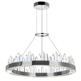 1218P24-613 Agassiz LED Chandelier With Polished Nickel Finish