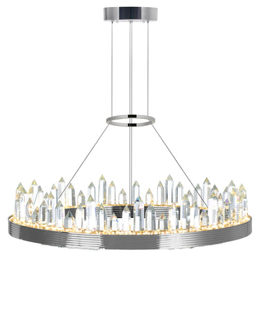 1218P24-613 Agassiz LED Chandelier With Polished Nickel Finish