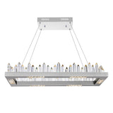 1218P32-613-RC Agassiz LED Island Pool Table Chandelier With Polished Nickel Finish