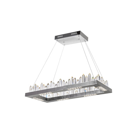 1218P32-613-RC Agassiz LED Island Pool Table Chandelier With Polished Nickel Finish