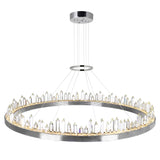 1218P40-613 Agassiz LED Chandelier With Polished Nickel Finish