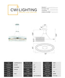 1220P52-601-O Glace Integrated LED Chrome Chandelier