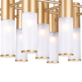 1221P20-16-625 Pipes 16 Light Chandelier With Sun Gold Finish