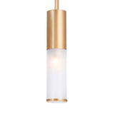 1221P5-1-625 Pipes 1 Light Mini Pendant With Sun Gold Finish