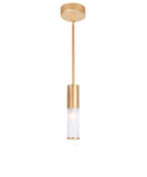 1221P5-1-625 Pipes 1 Light Mini Pendant With Sun Gold Finish