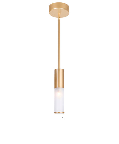 1221P5-1-625 Pipes 1 Light Mini Pendant With Sun Gold Finish