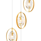 1224P21-6-625 Iris 6 Light Pendant With Sun Gold Finish