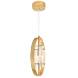 1224P8-1-625 Iris 1 Light Mini Pendant With Sun Gold Finish