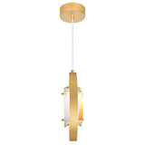 1224P8-1-625 Iris 1 Light Mini Pendant With Sun Gold Finish