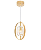 1224P8-1-625 Iris 1 Light Mini Pendant With Sun Gold Finish