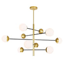 1226P38-10-169 Compass 10 Light Chandelier With Medallion Gold Finish