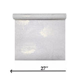 12392, FJ41204 Light gray off white gold metallic Floral Morrissey Flowers Frost Wallpaper roll
