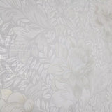 12392, FJ41204 Light gray off white gold metallic Floral Morrissey Flowers Frost Wallpaper roll
