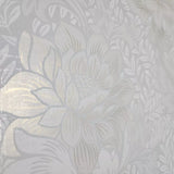 12392, FJ41204 Light gray off white gold metallic Floral Morrissey Flowers Frost Wallpaper roll
