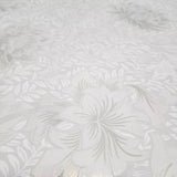 12392, FJ41204 Light gray off white gold metallic Floral Morrissey Flowers Frost Wallpaper roll
