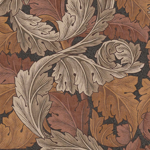124224 William Morris Acanthus Orange Wallpaper