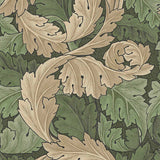 124227 William Morris Acanthus Green Wallpaper
