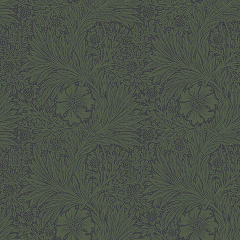 124255 William Morris Marigold Fibrous Green Wallpaper