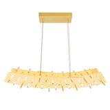 1244P40-602 Gondola LED Chandelier With Satin Gold Finish