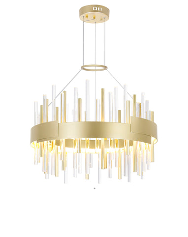 1245P20-602 Millipede 20 in LED Satin Gold Chandelier