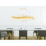 1245P40-602 Millipede 40 in LED Satin Gold Chandelier