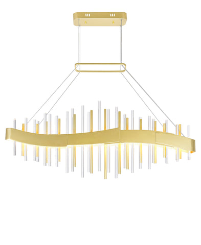 1245P40-602 Millipede 40 in LED Satin Gold Chandelier