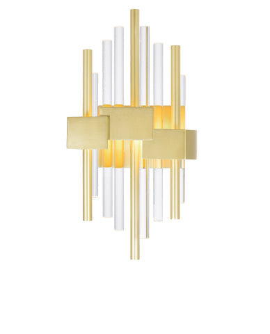 1245W7-1-602 Millipede 7 in LED Satin Gold Wall Sconce