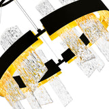 1246P24-101-A Guadiana 24 in LED Black Chandelier