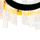 1246P24-101-A Guadiana 24 in LED Black Chandelier