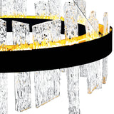 1246P24-101-A Guadiana 24 in LED Black Chandelier