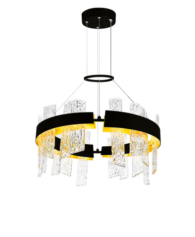 1246P24-101-A Guadiana 24 in LED Black Chandelier