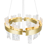 1246P24-602-A Guadiana 24 in LED Satin Gold Chandelier