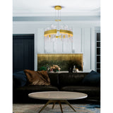 1246P24-602-A Guadiana 24 in LED Satin Gold Chandelier